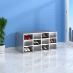 12-grid stainless steel shoe cabinet