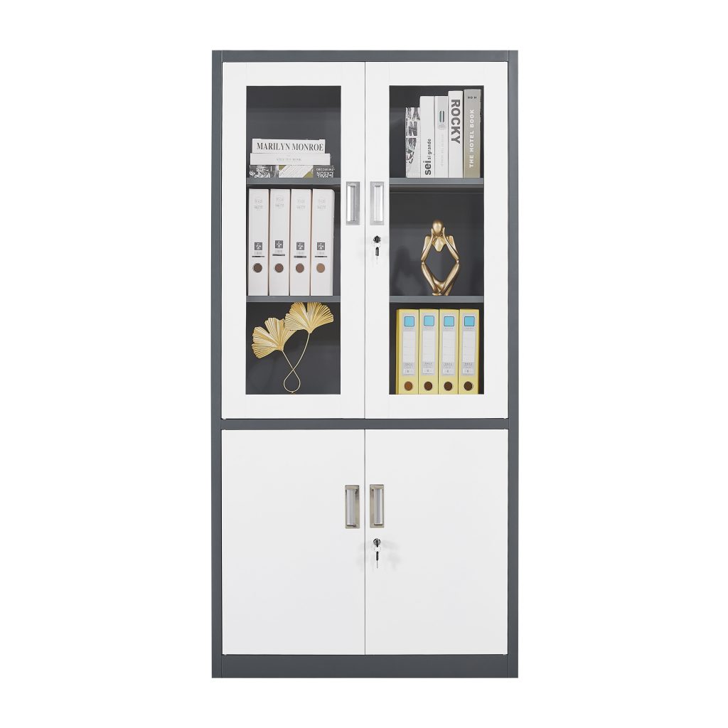 2-Door Steel Filing Cabinet with 4 Shelves